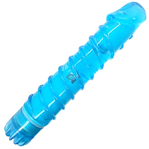 Textured Waterproof Vibrator - Swirl Rippled Texture for Clit and G Spot Stimulation - Multi-Speed Powerful Sex Toy