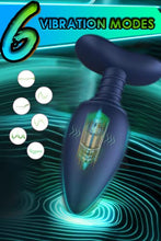 Load image into Gallery viewer, Vibrating Butt Plug, Silicone Rechargeable Anal Vibrator with Remote Control (Blue)
