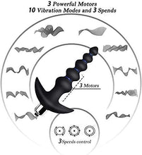 Load image into Gallery viewer, Vibrating Male Prostate Massager, Remote Control Anal Beads Vibrating Anal Plug for Anal Vibrator Stimulation, 10 Speed Vibrating Wearable Vibrating Butt Plug for Advanced Players Anal Plug Toy
