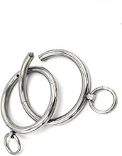 Load image into Gallery viewer, MMWMJWMB BDSM Bondage Kit Anklet Cuffs/Collar/Handcuffs with Removable Ring - Round Stainless Steel Fetish Slave Restraints Tools for Adult-FemaleHandcuffs
