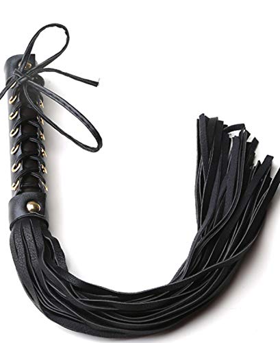 RIDIN Leather Sex Whip for Sex Play - Spanking Sex Flogger Adult Paddle - BDSM Whip Spanking Flogger