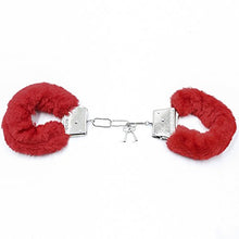 Load image into Gallery viewer, Interesting Soft Plush Toys with Key Handcuffs Toy Police Uniform Handcuffs Props Accessories Party Supplies (Red)
