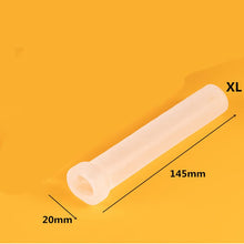 Load image into Gallery viewer, XL XXL Super Elastic Silicone Sleeve for Penis Extender Pump Silicone Glans Protector Cap Replacement Clamping Kit (Transparent XLXXL)
