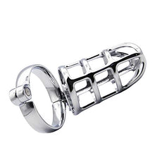 Load image into Gallery viewer, FST Cock Cage Male Chastity Device Steel Metal Silver Locked Cage Sex Toy for Men, Lock and Key Included
