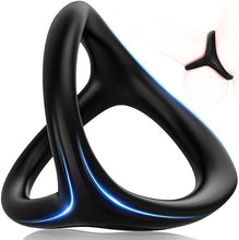 Load image into Gallery viewer, Silicone Penis Rings for Erection Enhancing-Premium Training Cock Ring for Mens Sexual Life and Stamina Prolonging, Male Sex Toys for Couples (black-ring05)
