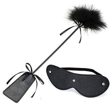 Load image into Gallery viewer, 2 Bondage Blindfold Eye Mask with Under The Bed Restraints System Bondage SM Sex Toy Feather Whip Floggers Feather Tickler Leather Paddle Hand Slapper Spanking Paddle
