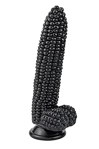 G-spot Massage Dildo, 8.26 inch Novelties Vegetable Penis, Big Realistic Cock with Suction Cup and Big Bumps, Fetish Adult Sex Toy for G-spot P-spot Stimulation (Black)