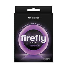 Load image into Gallery viewer, Firefly Halo Medium Cock Ring (Purple) with Free Bottle of Adult Toy Cleaner
