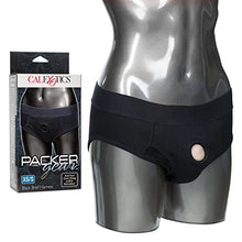 Load image into Gallery viewer, California Exotic Novelties Packer Gear Black Brief Harness X-Small/Small, Black
