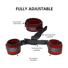 Load image into Gallery viewer, Couple Bed Strap Bondage Playset Wrist and Ankle Bondage Adult Kit for Men and Women Sex Restraintants Harness Sports (Red, One Size)
