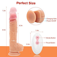 Load image into Gallery viewer, Thrusting Realistic Dildo Sex Toy with App Remote Control, G Spot Clitoral Anal Stimulator for Women with 9 Vibrating Modes, Adorime Silicone Dildo Vibrator with Strong Suction Cup Adult Toy 8.5 Inch
