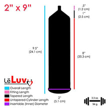 Load image into Gallery viewer, LeLuv Vacuum Pump Easyop Purple 2 Inch Diameter x 9 Inch Length Cylinder Tgrip Handle Clear Kink-Resistant Hose
