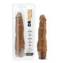 Load image into Gallery viewer, Blush Dr Skin Vibe 4 - Real Feel 8 Inch Realistic Vibrating Dildo - 1.5 Inch Width - IPX7 Waterproof - Soft Body Safe Material Multi Speed Bendable Vibrator - Sex Toy for Women Men Couples - Mocha
