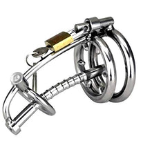 Load image into Gallery viewer, Fancalen Male Chastity Device Locked Cage,Stainless Steel Ergonomic Design Sex Toy,Adjustable Convenient Cock Cage for Men with Lock and Key,Restraint Bondage Fetish 033(40mm Ring)
