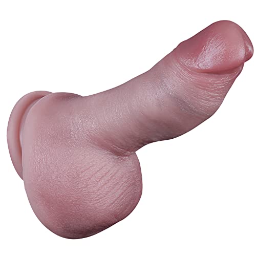 5.91 Inch Huge Realistic Dildo, Thick Dildos with Suction Cup for Hands-Free Play, Soft and Skin-Friendly for G-spot and Anal Play, Adult Sex Toys for Men and Women