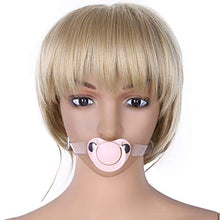 Load image into Gallery viewer, iiniim Adult Silicone Baby Pacifier Gag Dummy Nipple With Choker Collar for Lover Couples White One Size
