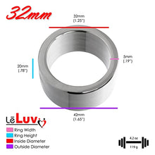 Load image into Gallery viewer, Eyro 5mm Width Stainless Cock/Glans Ring with (32mm) 1.25&quot; Inside Diameter by 20mm Height
