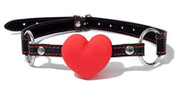 Red Heart Silicone Open Mouth Ball Gag Fetish Restraint