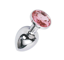 Load image into Gallery viewer, CCHW Pink Anal Plug Stainless Steel Jeweled Butt Plug Adult Sex Products Personal Massager (Small)
