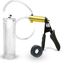Load image into Gallery viewer, LeLuv Ultima Black Penis Pump Ergonomic Silicone Grip w/TPR Sleeve - 9&quot; x 2.75&quot; Diameter
