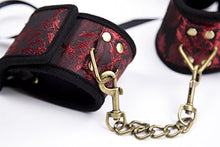 Load image into Gallery viewer, NA Fashion Red Picture Role Play Exercise Bands Leash Bangle Cuffs in Ribbon Adjustable
