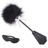 2 Bondage Blindfold Leather Eye Mask with Under the Bed Restraints System Bondage SM Sex Toy Feather Whip Floggers Feather Tickler Leather Paddle Hand Slapper Spanking Paddle