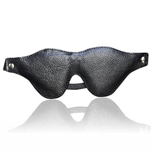 Load image into Gallery viewer, ClubCorp Handmade Genuine Cowhide Leather Glasses Shape Blindfold Eye Mask with Adjustable Strap Works with Every Snooze Position for Men and Women (Black New)
