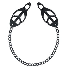 Load image into Gallery viewer, Japanese Clover Style Nipple Clamps Metal Chain Hanging BDSM Adult Sex Toy Gear
