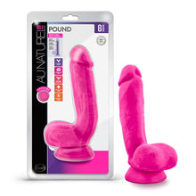 Load image into Gallery viewer, Blush Au Naturel Pound - Realistic 8.5 Inch Long Sensa Feel Dual Density Dildo - 2&quot; Thick - Flexishaft Bendable Body - Strap On Compatible Suction Cup Hands Free Play Sex Toy for Men Women - Neon Pink
