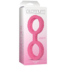 Load image into Gallery viewer, Doc Johnson Platinum Premuim Silicone - The Cuffs - Sturdy Silicone Handcuffs for Restraining Your Partner Easily and Comfortably - Large - Pink
