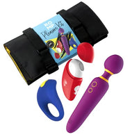 ROMP Pleasure Kit - 3X Vibrator Set for Couples - Clitoral Suction Toy - Wand Massager - Vibrating Cock Ring - Waterproof - Rechargeable
