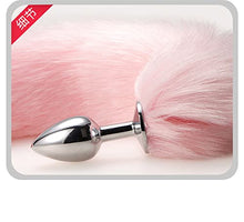 Load image into Gallery viewer, Metal Anal Plug Sexy Tail Fox Tail Butt Plug Anal Sex Toys for Adults Erotic Animal Tail Cosplay Accessorie Prostate Massager (Color : Pink)
