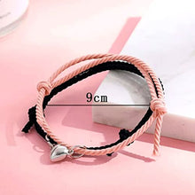 Load image into Gallery viewer, Couple Bracelets Magnetic for him and her, Matching Bracelet Gift for Men Women Husband Wife Couples Boyfriend Girlfriend Lover Best Friend His Her Beads, Metal, Stainless, Steel, Leather, Strip, Rope
