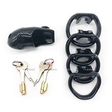 Load image into Gallery viewer, FYJENNICC 2Magiclockers Lightweight Premium Resin Chastity Device Male Cock Rings with Discreet Packing (Large, Black)
