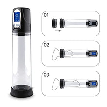 Load image into Gallery viewer, Rechargeable Stronger Bigger Enlargement Extend Pump-Automatic Vacuum Penis Pump 2 in 1 with 4 Suction Intensities, LCD Sucking Male Masturbator Penis Extender Growth Pump, Delivery time 3-5 Days
