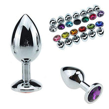 Load image into Gallery viewer, Male Masturbators Anale 1Pcs Small Size Metal Crystal Anale P-Lug Stainless Steel Booty Beads Jeweled Anale Butt Plug Toys Products for Men Couples Deep Purple,V-ibraters Women Sucke
