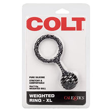 Load image into Gallery viewer, Colt Weighted Ring - Pleasure Weight Adult Sex Toy - Enhancement Penis Ring Combination - Adult Prostate Stimulating Sex Toys for Men and Couples  X Large - Black
