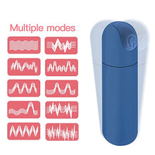 Load image into Gallery viewer, Bullet Vibrator, Clitoral G Spot Clit Nipple Vibrator Clitoralis Stimulator for Women, Anal Vaginal Toys Mini Adult Toys USB Rechargeable, 10 Modes Portable Waterproof Massager for Women, Blue
