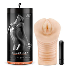 Load image into Gallery viewer, M Elite by Blush - Soft and Wet Stroker Annabelle - 5.75&quot; Self Lubricating Ribbed Masturbator - Single Speed Vibrating Bullet Included - Open Ended - Incredibly Realistic Look &amp; Feel Sex Toy for Him
