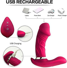 Load image into Gallery viewer, Women&#39;s Vibrating Wobble Wearable Clit G-spot Vibrator, Remote Control Clit Vibrator Silicone 10 Vibration Modes Rechargeable Invisible Clit Stimulator, Female Masturbation Vibrating Sex Toy
