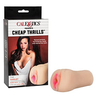 CalExotics Cheap Thrills The Harlot - Travel Sized Male Masturbator - Silicone Masturbation Sleeve - 4.75-Inch Adult Male Sex Toy - Ivory