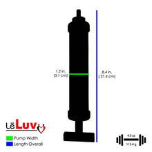 Load image into Gallery viewer, LeLuv Aero Blue Lightweight Penis Pump Bundle with Soft Black TPR Seals and 4 Sizes of Constriction Ring 12 inch Length x 2.125 inch Untapered Length Seamless Cylinder
