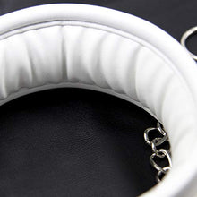 Load image into Gallery viewer, Amosfun Leather Choker Collar with Chain Detachable Leash for Men and Women White
