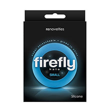 Load image into Gallery viewer, Firefly Halo Small Cock Ring (Blue) with Free Bottle of Adult Toy Cleaner
