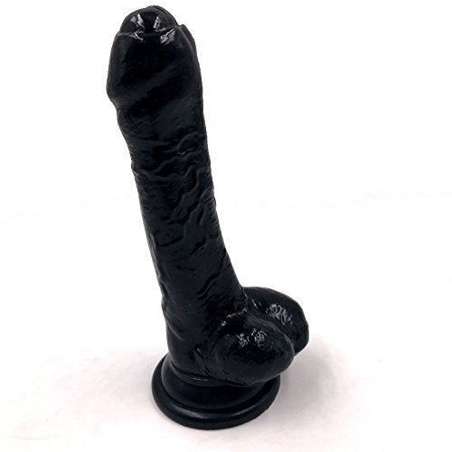 AIFOSTER 7 Inch Realistic Penis with Suction Cup G Spot Stimulator Dildos Adult Toy Sex Toys (Black)