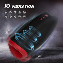 Load image into Gallery viewer, 2 in 1 Automatic Sucking Male Masturbators Cup with 10 Vibration &amp; 6 Suction Modes,G spot Dildo Pump Enlargement Stimulation,Hands-Free Electric Vibrator Sex Toy for Men Masturbation Transparent
