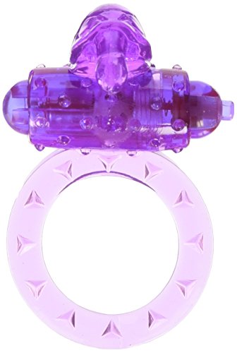 Golden Triangle Ring Of Xtasy Turtle Series Vibrating Silicone Cock Ring, Purple