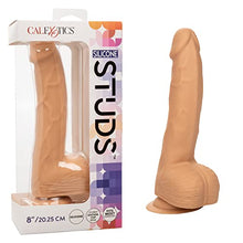 Load image into Gallery viewer, CalExotics Silicone Studs 8 Inch  Realistic Dildo with Suction Cup Base Harness Probe  Ivory
