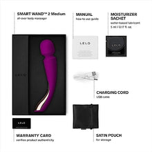 Load image into Gallery viewer, LELO Smart Wand 2 Medium Personal Wand Massager Tension Releasing Muscle and Body Massager, Waterproof &amp; Wireless Rechargeable Wand, Deep Rose
