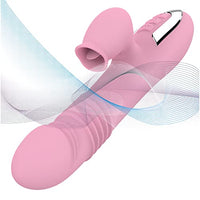 clit Suckers for Women Toy Rabbit Vibrator Licking Vibration Adult Realistic Large Thrusting Vibes Rotating Solo Play Modes Softer Powerful Pleasure Massage Massagers Heating